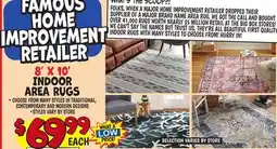 Ollie's 8' X 10' INDOOR AREA RUGS offer