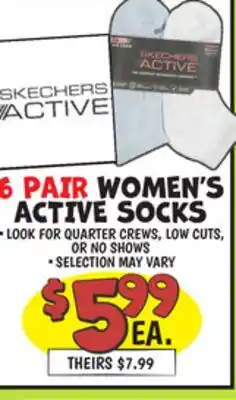 Ollie's 6 PAIR WOMEN'S ACTIVE SOCKS offer