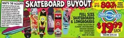 Ollie's FULL SIZE SKATEBOARDS & LONGBOARDS offer