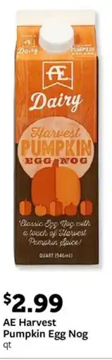 Fareway AE Harvest Pumpkin Egg Nog offer