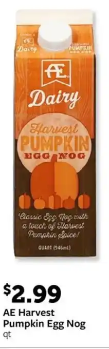 Fareway AE Harvest Pumpkin Egg Nog offer