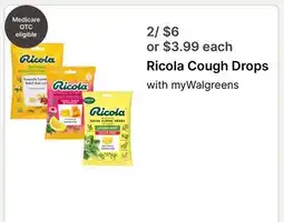 Walgreens Ricola Cough Drops offer