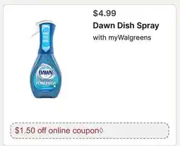 Walgreens Dawn Dish Spray offer