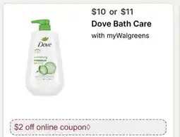 Walgreens Dove Bath Care offer