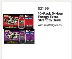 Walgreens 10-Pack 5-Hour Energy Extra- Strength Drink offer