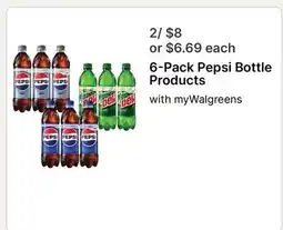 Walgreens 6-Pack Pepsi Bottle Products offer