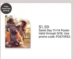 Walgreens Same Day 11x14 Poster offer