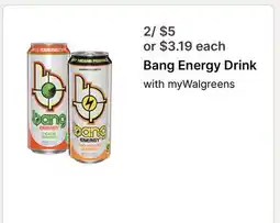 Walgreens Bang Energy Drink offer