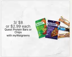 Walgreens Quest Protein Bars or Chips offer