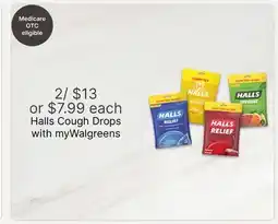 Walgreens Halls Cough Drops offer