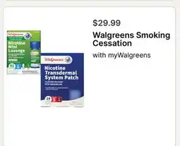 Walgreens Walgreens Smoking Cessation offer