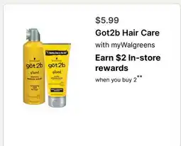 Walgreens Got2b Hair Care offer