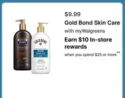 Walgreens Gold Bond Skin Care offer