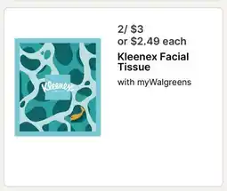 Walgreens Kleenex Facial Tissue offer