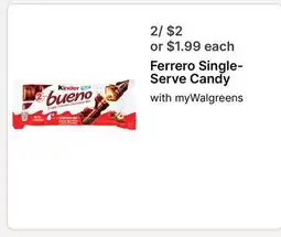 Walgreens Ferrero Single-Serve Candy offer