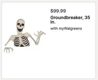 Walgreens Groundbreaker, 35 in offer