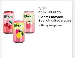 Walgreens Bloom Flavored Sparkling Beverages offer