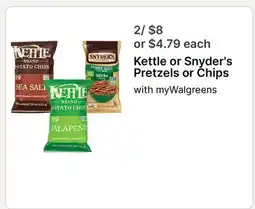 Walgreens Kettle or Snyder's Pretzels offer