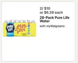 Walgreens 28-Pack Pure Life Water offer