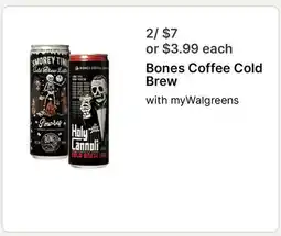 Walgreens Bones Coffee Cold Brew offer