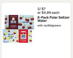 Walgreens 8-Pack Polar Seltzer Water offer
