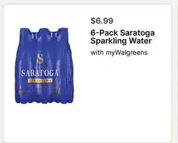 Walgreens 6-Pack Saratoga Sparkling Water offer