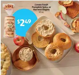 Aldi L'oven Fresh Pumpkin Spice or Harvest Bagels offer