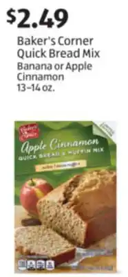 Aldi Baker's Corner Quick Bread Mix offer