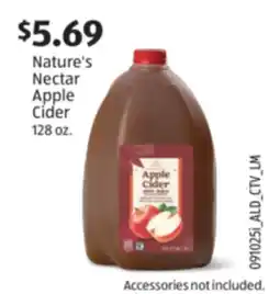 Aldi Nature's Nectar Apple Cider offer