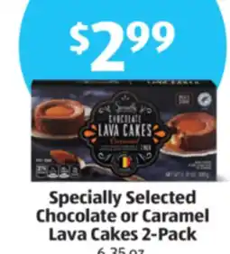 Aldi Specially Selected Chocolate or Caramel Lava Cakes 2-Pack offer