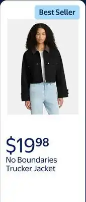 Walmart No Boundaries Trucker Jacket, Women's offer
