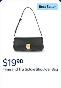 Walmart Time and Tru Women's Goldie Shoulder Bag, Black offer