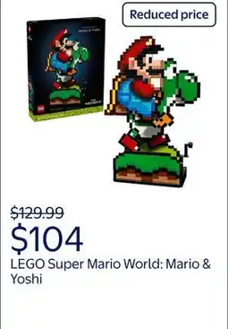 Walmart LEGO Super Mario World: Mario & Yoshi, Nintendo Figure, Collectible Set for Adults, 71438 offer