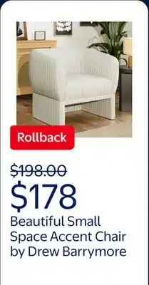 Walmart Beautiful Small Space Accent Chair by Drew Barrymore offer