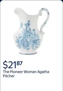 Walmart The Pioneer Woman Agatha Stoneware 2-Quart Pitcher, Blue offer