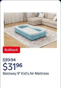 Walmart Bestway Easy-in 9 Kid's Air Mattress with Built-In Pump offer