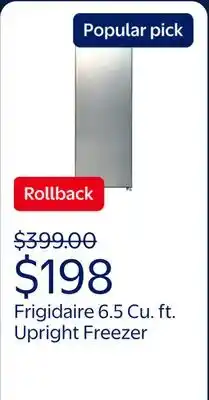 Walmart Frigidaire 6.5 Cu. ft. Upright Freezer offer