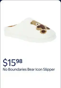 Walmart No Boundaries Women's Bear Icon Slipper offer
