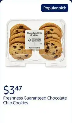 Walmart Freshness Guaranteed Chocolate Chip Bakery Cookies, 14 oz, 10 Count, Baked offer