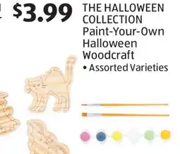 Aldi THE HALLOWEEN COLLECTION Paint-Your-Own Halloween Woodcraft offer