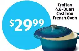 Aldi Crofton 4.6-Quart Cast Iron French Oven offer