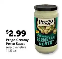Fareway Prego Creamy Pesto Sauce offer