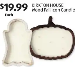 Aldi KIRKTON HOUSE Wood Fall Icon Candle offer