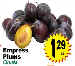 Superior Grocers Empress Plums offer