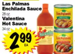 Superior Grocers Las Palmas Enchilada Sauce 28 oz. Valentina Hot Sauce 34 oz offer