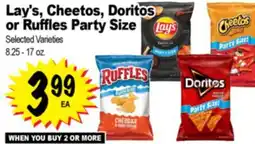 Superior Grocers Lay's, Cheetos, Doritos or Ruffles Party Size offer