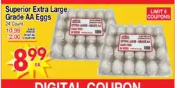 Superior Grocers Superior Extra Large Grade AA Eggs offer
