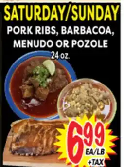 Superior Grocers PORK RIBS, BARBACOA, MENUDO OR POZOLE offer
