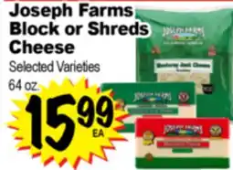 Superior Grocers Joseph Farms Block or Shreds Cheese offer