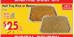 Superior Grocers Half Tray Rice or Beans offer